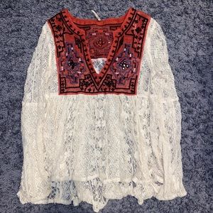 Free People embroidered blouse